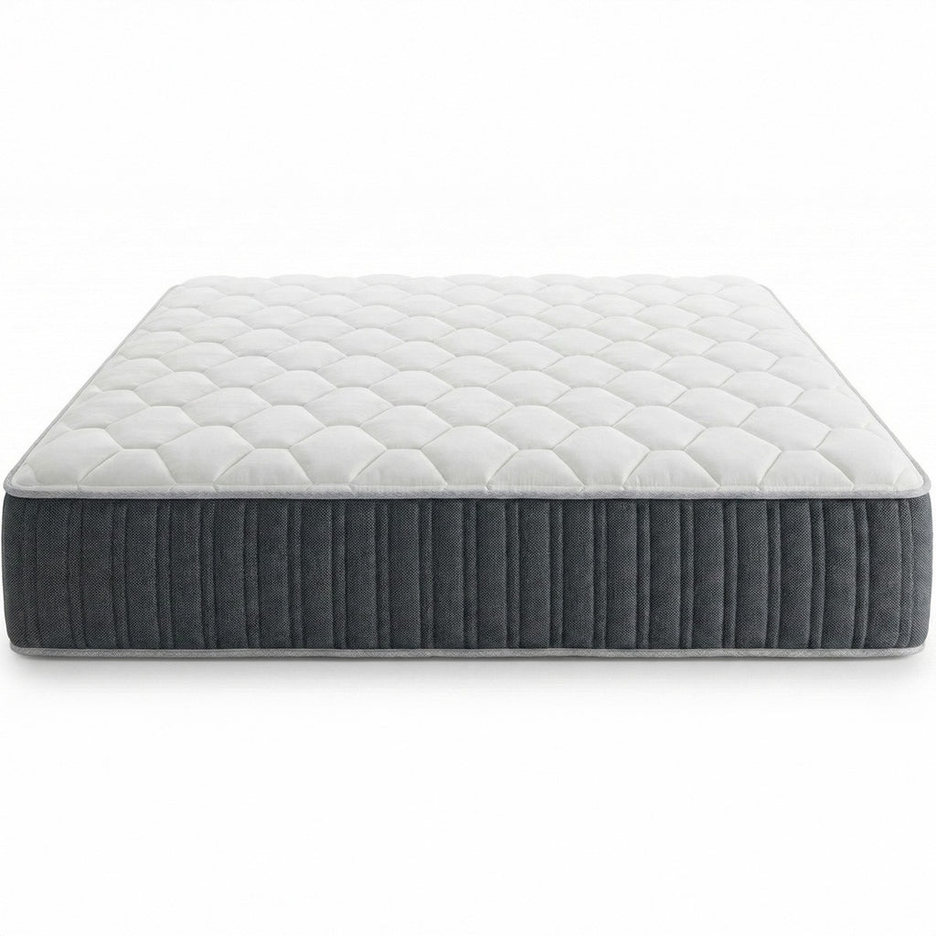 Memo Prestige - Matelas Mémoire de Forme Hbedding - Mousse Ergonomique, Mousse HR 35kg et Mousse à Effet Mémoire de Forme - Blanc