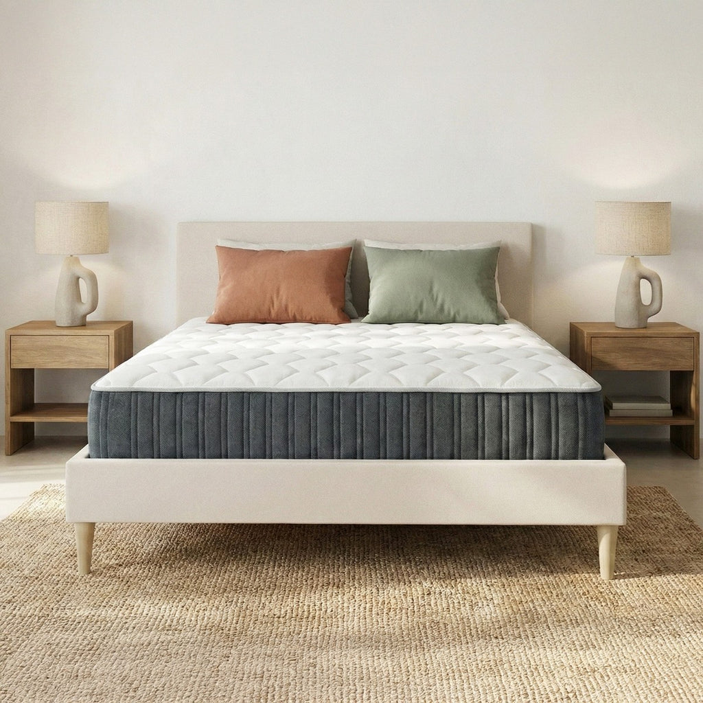 Memo Prestige - Matelas Mémoire de Forme Hbedding - Mousse Ergonomique, Mousse HR 35kg et Mousse à Effet Mémoire de Forme - Blanc