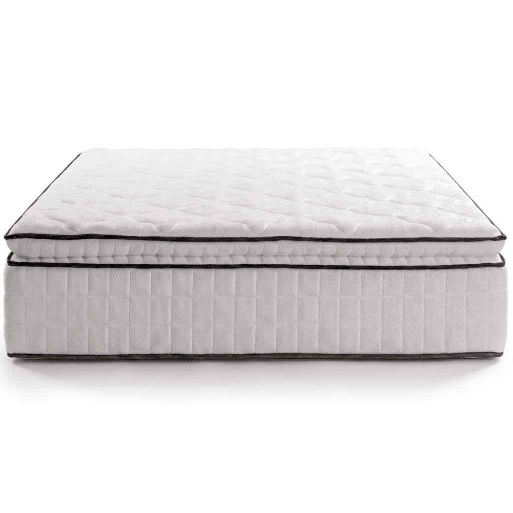 Confort Palace - Matelas à Ressorts Ensachés 90x190 cm avec Surmatelas Intégré - Blanc