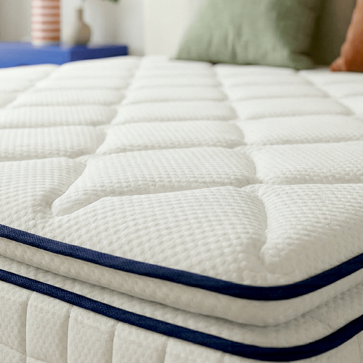 Confort Palace - Matelas à Ressorts Ensachés 90x190 cm avec Surmatelas Intégré - Blanc