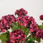 Hortensia Artificiel Rouge 3 Têtes