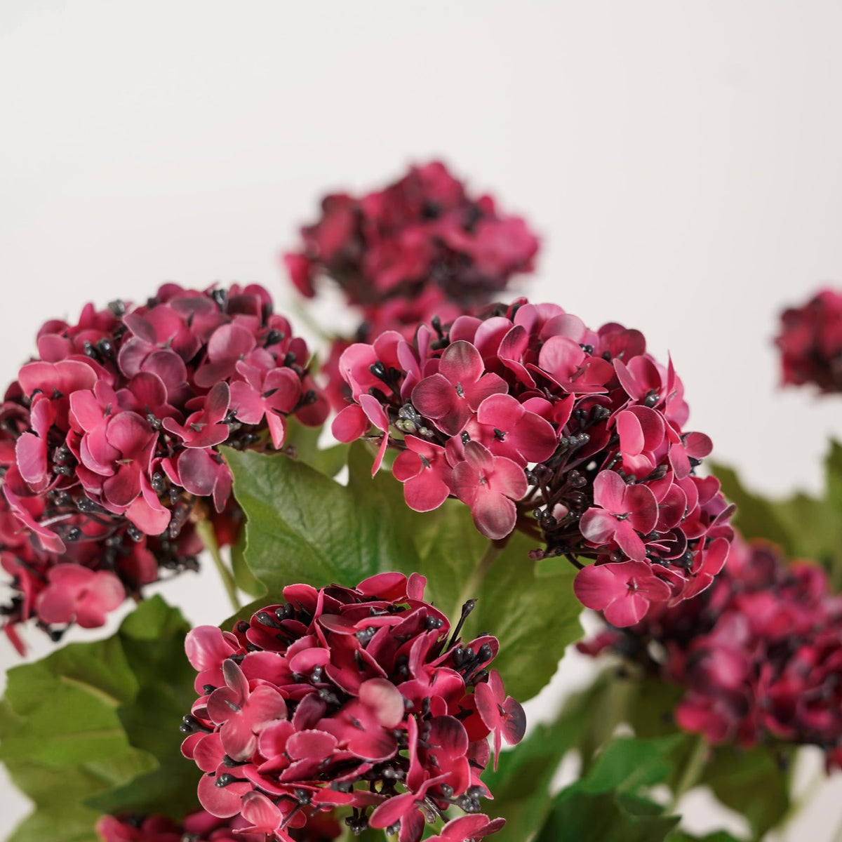 Hortensia Artificiel Rouge 3 Têtes