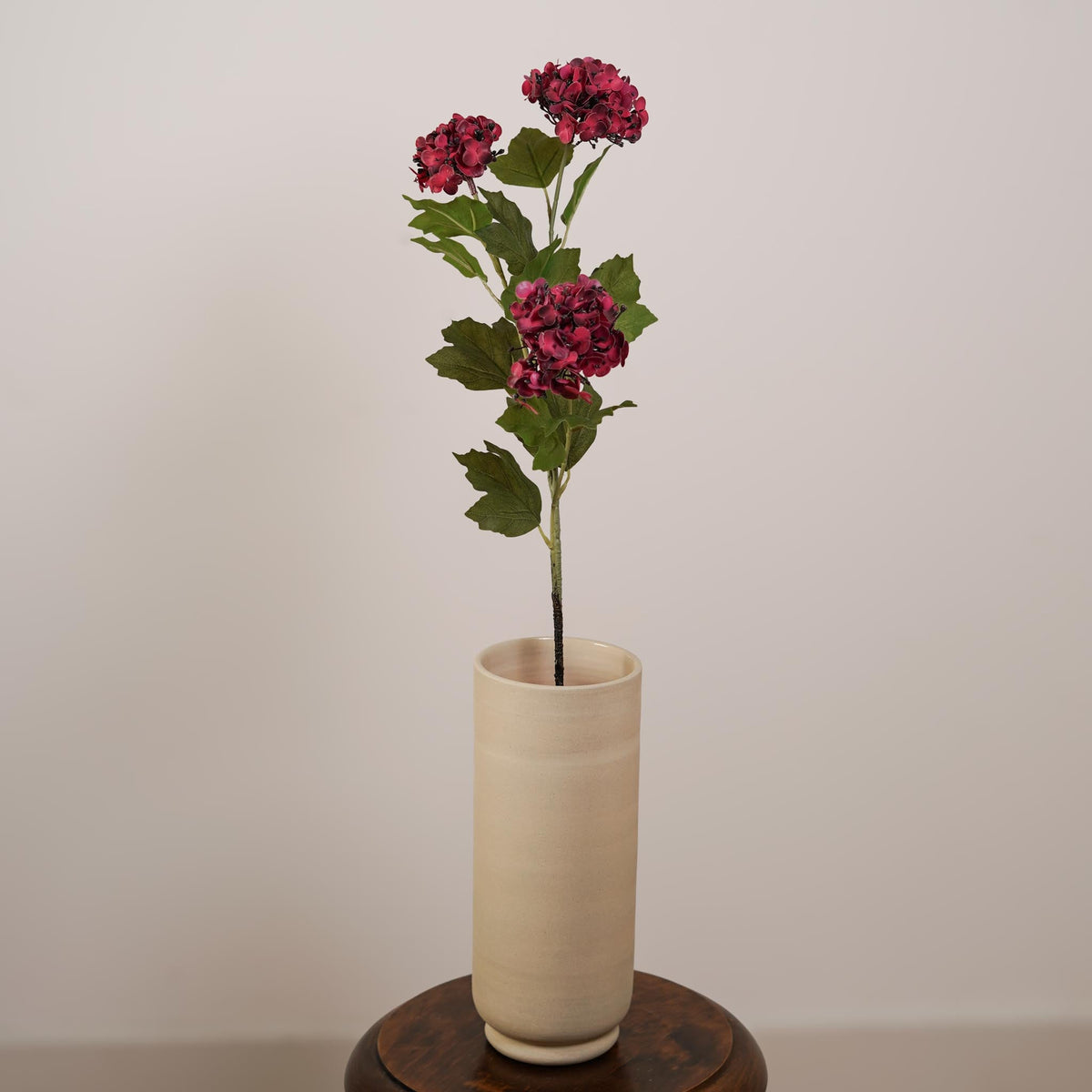 Hortensia Artificiel Rouge 3 Têtes