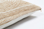 Housse de coussin cercle blanc effet jute naturel Nazar rugs
