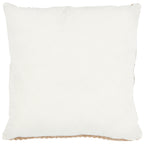 Black round patterned cushion cover with natural jute effect Nazar rugs