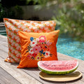 Kimiko - Housse De Coussin D'Extérieur - Mandarine