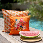 Housse De Coussin D'Extérieur Kimiko Mandarine