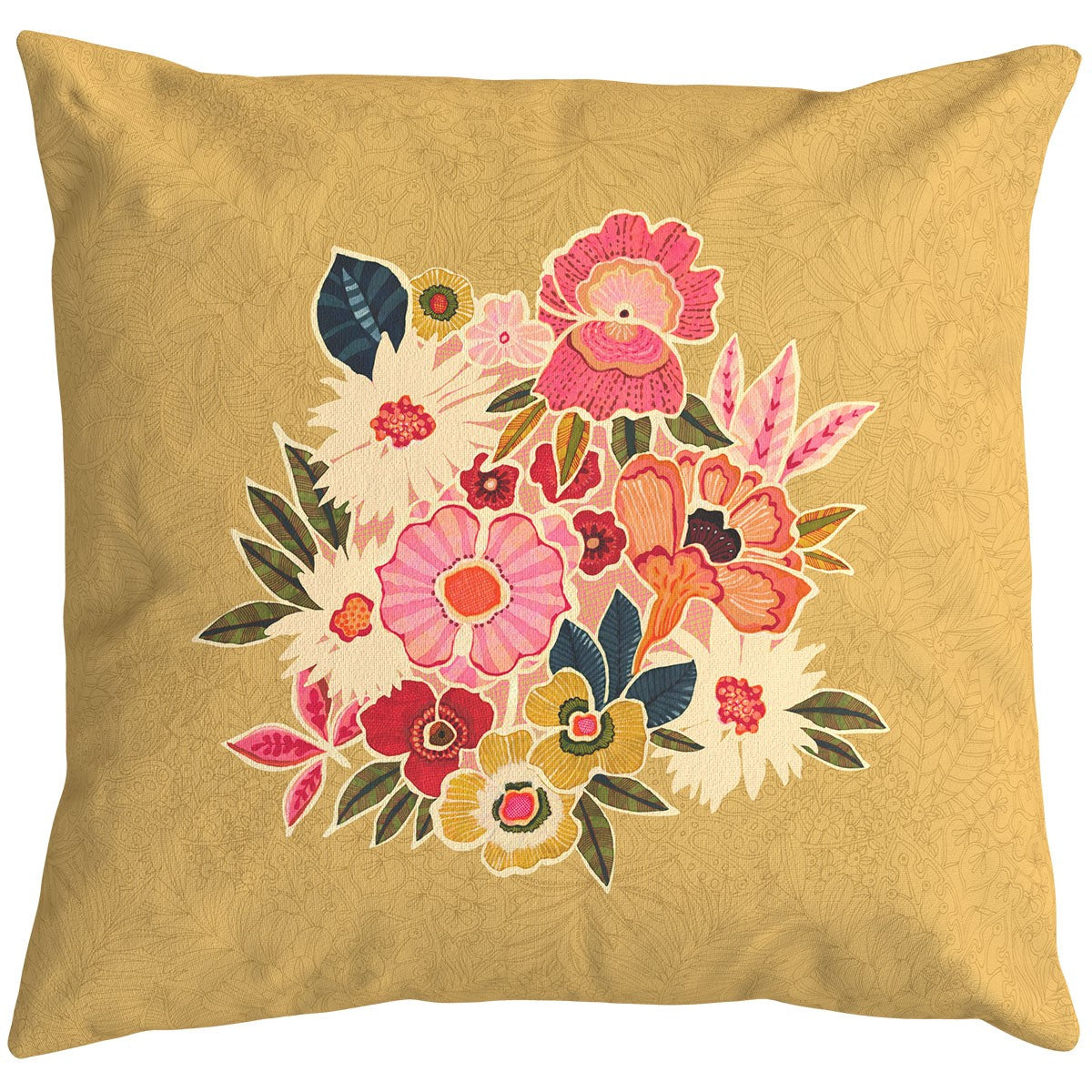 Housse De Coussin D'Extérieur Kimiko Ocre