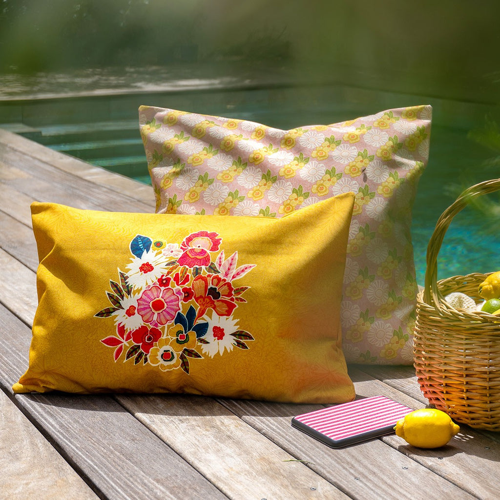 Housse De Coussin D'Extérieur Kimiko Ocre