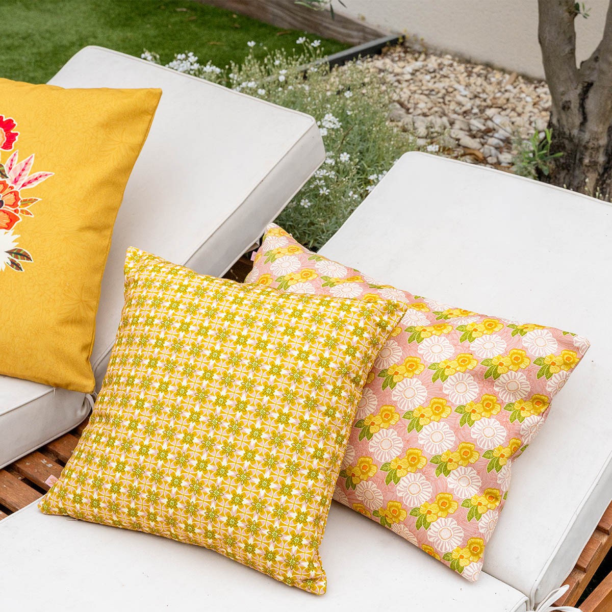 Housse De Coussin D'Extérieur Nour Ocre