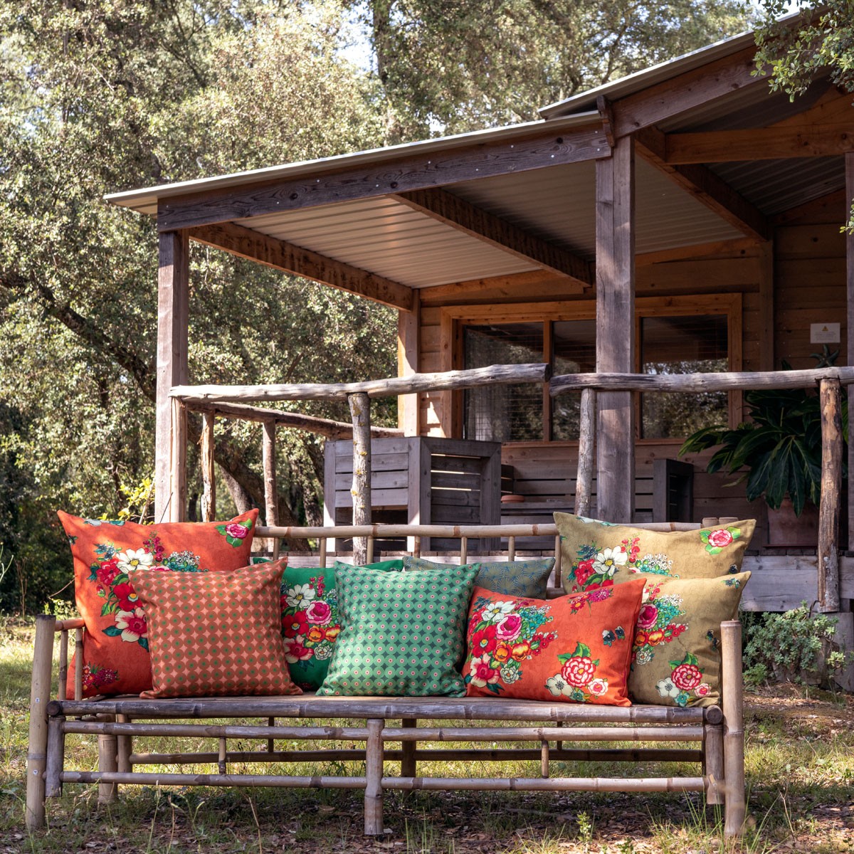 Housse De Coussin Extérieur Hanami Doré