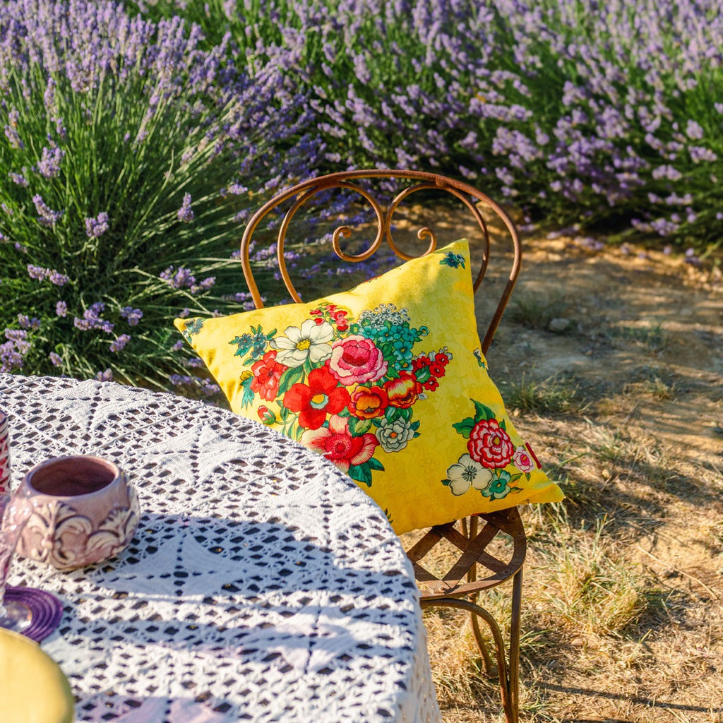Housse De Coussin Extérieur Hanami Jaune