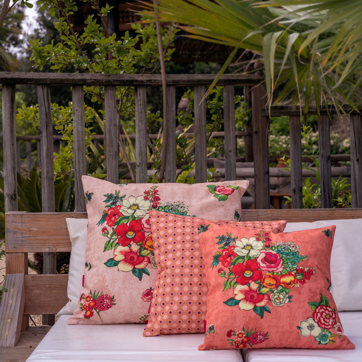 Housse De Coussin Extérieur Hanami Rose