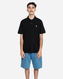 Carhartt Wip - Polo de manga corta Chase Pique - Blanco/Oro