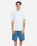 Carhartt Wip - Polo de manga corta Chase Pique - Blanco/Oro