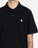 Carhartt Wip - Polo de manga corta Chase Pique - Blanco/Oro