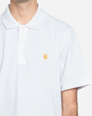 Carhartt Wip - Polo de manga corta Chase Pique - Blanco/Oro