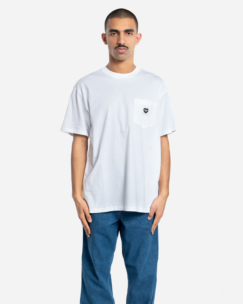 Carhartt Wip - Camiseta Pocket Heart - Blanco/Rojo