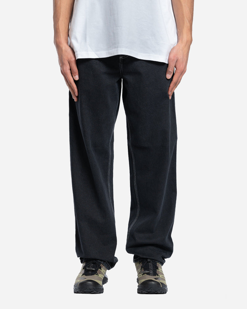 Carhartt Wip - Pantalones hasta la rodilla - Negro, Lavado a la piedra