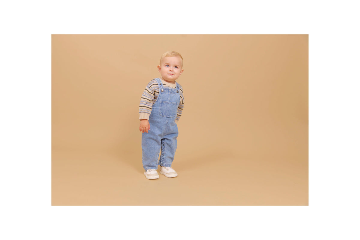 Ivan Denim Dungarees - Light Blue Denim