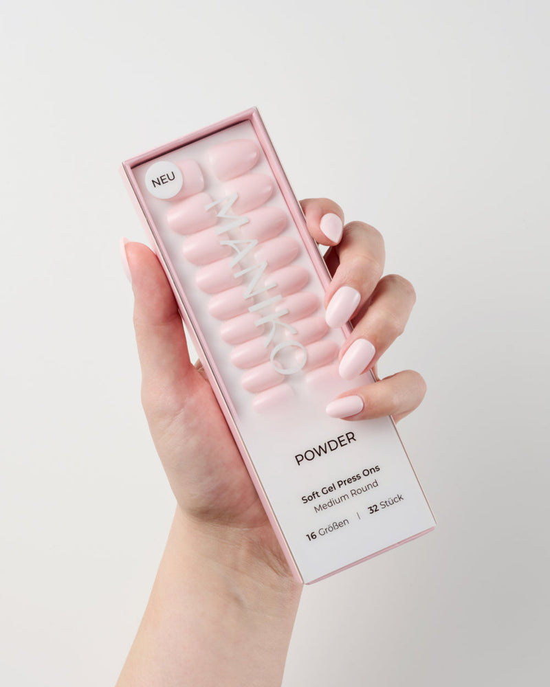 Powder (Moyen, Rond) - Press Ons