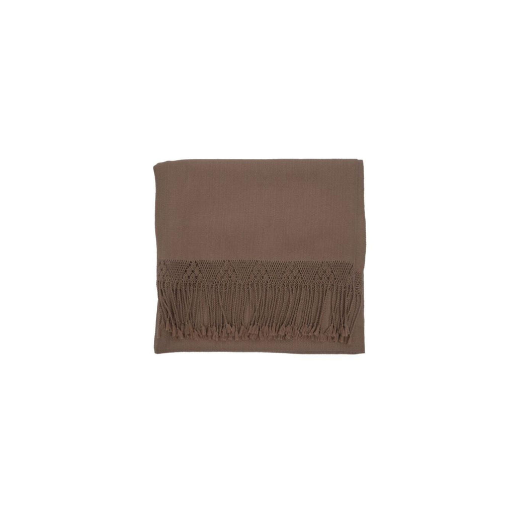Plaid En Laine Et Détails Macramé - Ida - Caramel
