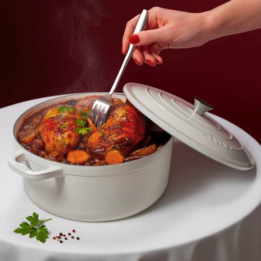 Round Casserole Dish - Cream