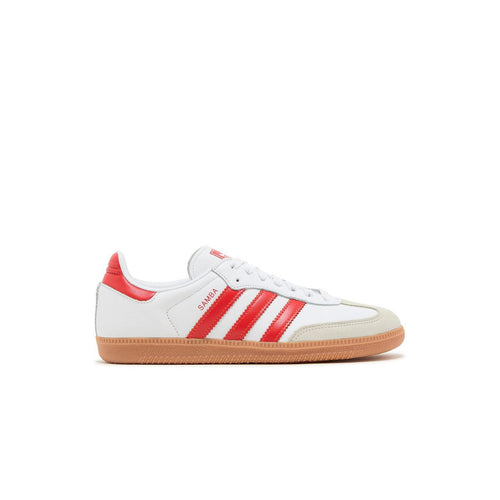 Adidas Samba Og White Solar Red Gum (W) - Blanc