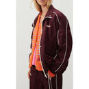 Mid-Long Loose Zipped Jacket - Syrah - Women