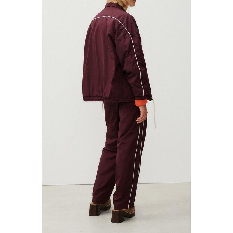 Mid-Long Loose Zipped Jacket - Syrah - Women