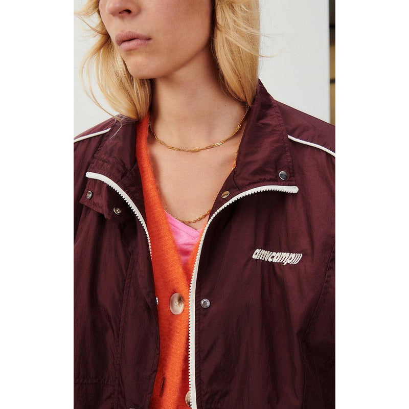 Mid-Long Loose Zipped Jacket - Syrah - Women