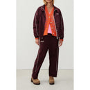 Mid-Long Loose Zipped Jacket - Syrah - Women
