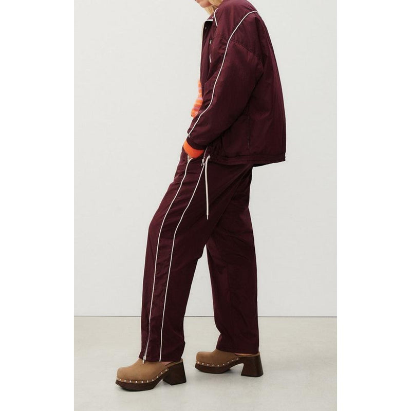 Mid-Long Loose Zipped Jacket - Syrah - Women