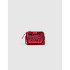 IKKS - Bolso Boxy The Lover Efecto Pony Cebra Negro Y Rojo - Bermellón