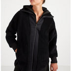 IKKS - Chaqueta Negra Sherpa Con Cuello Camionero Y Capucha I.Code - Negro