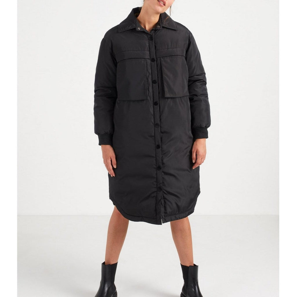 IKKS - Plumífero Largo Negro Con Maxi Bolsillos I.Code - Negro
