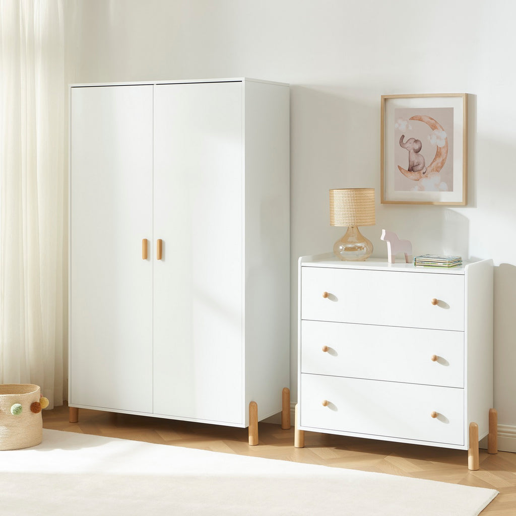 Ilio - Armadio per bambini a 2 ante - Bianco