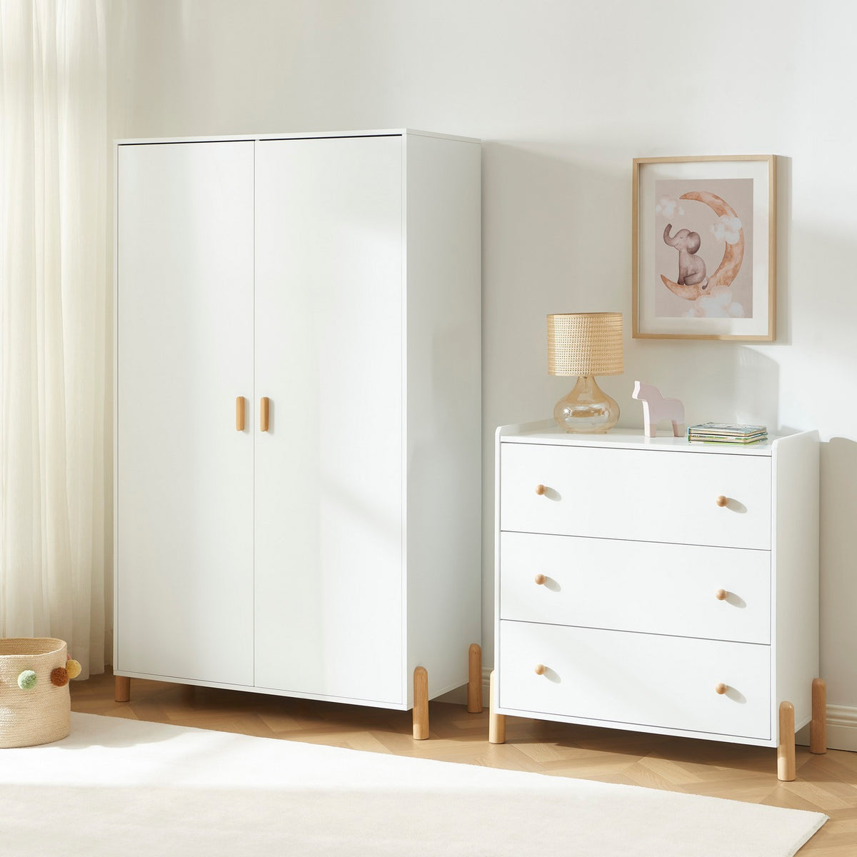 Ilio - Armadio per bambini a 2 ante - Bianco