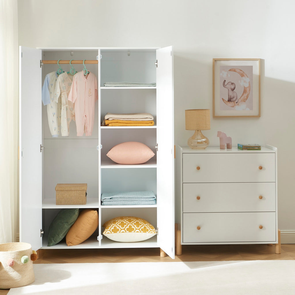 Ilio - Armadio per bambini a 2 ante - Bianco
