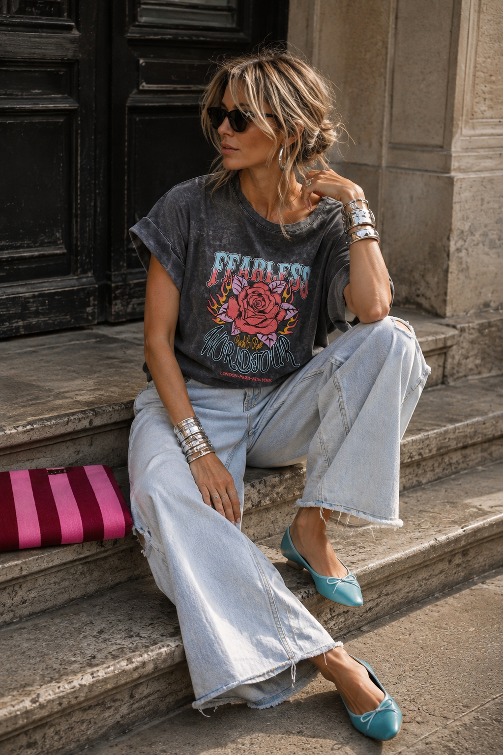 Roses T-Shirt - Grey