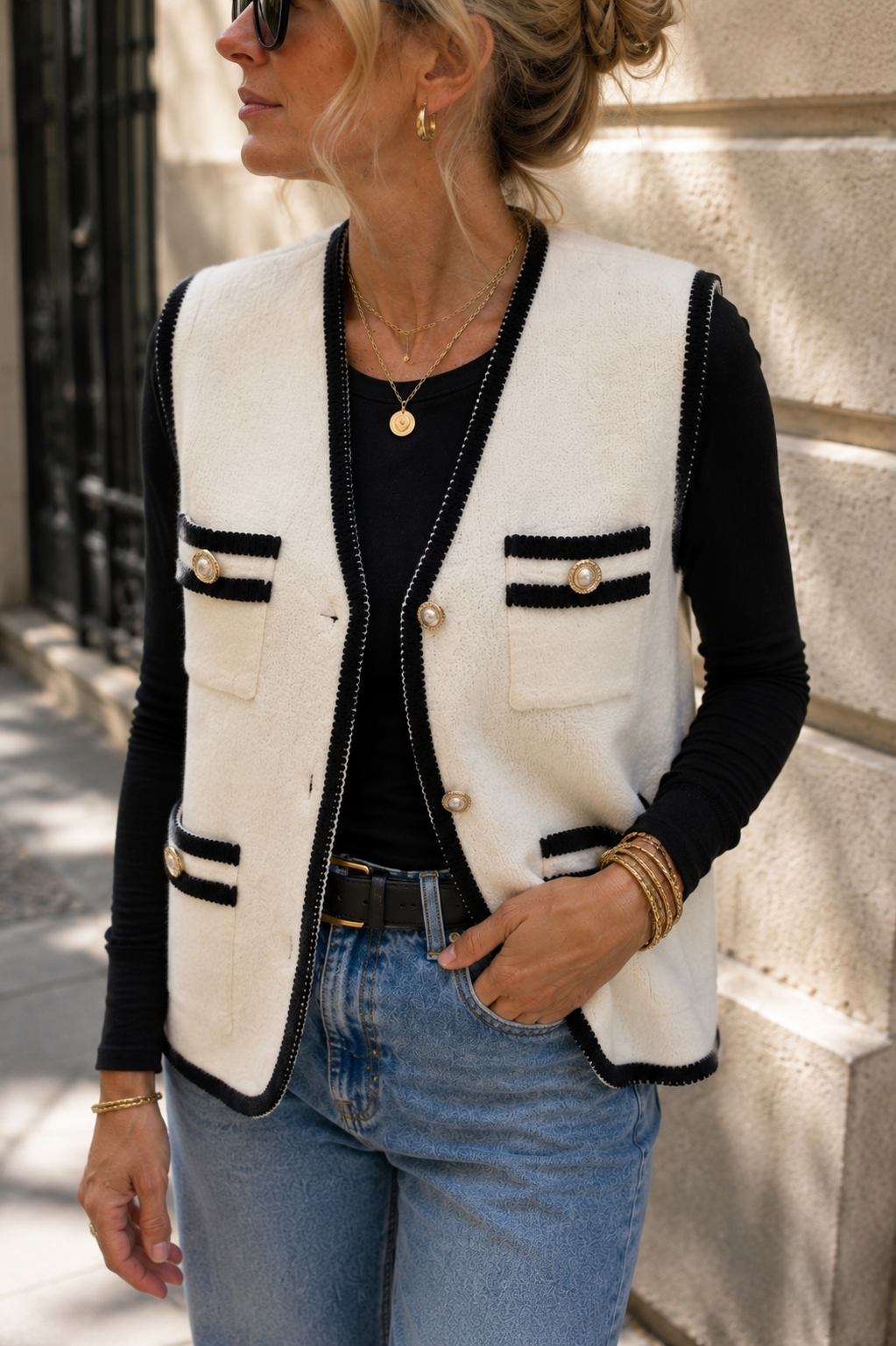 Gilet Gabrielle - Blanc