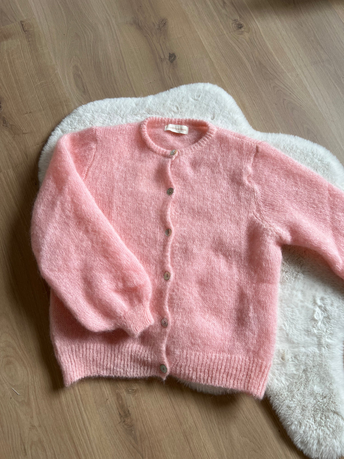 Jersey de punto de lana Bianca rosa