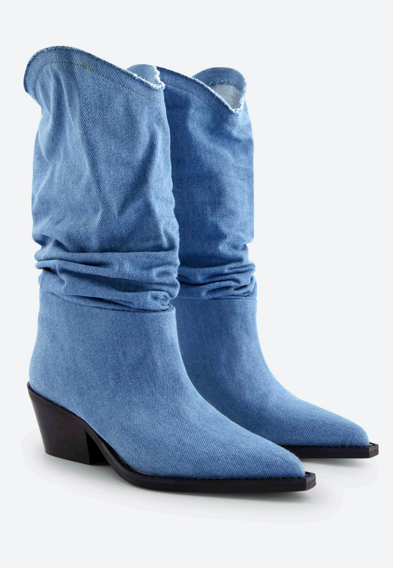 Bottes En Jean Bleu