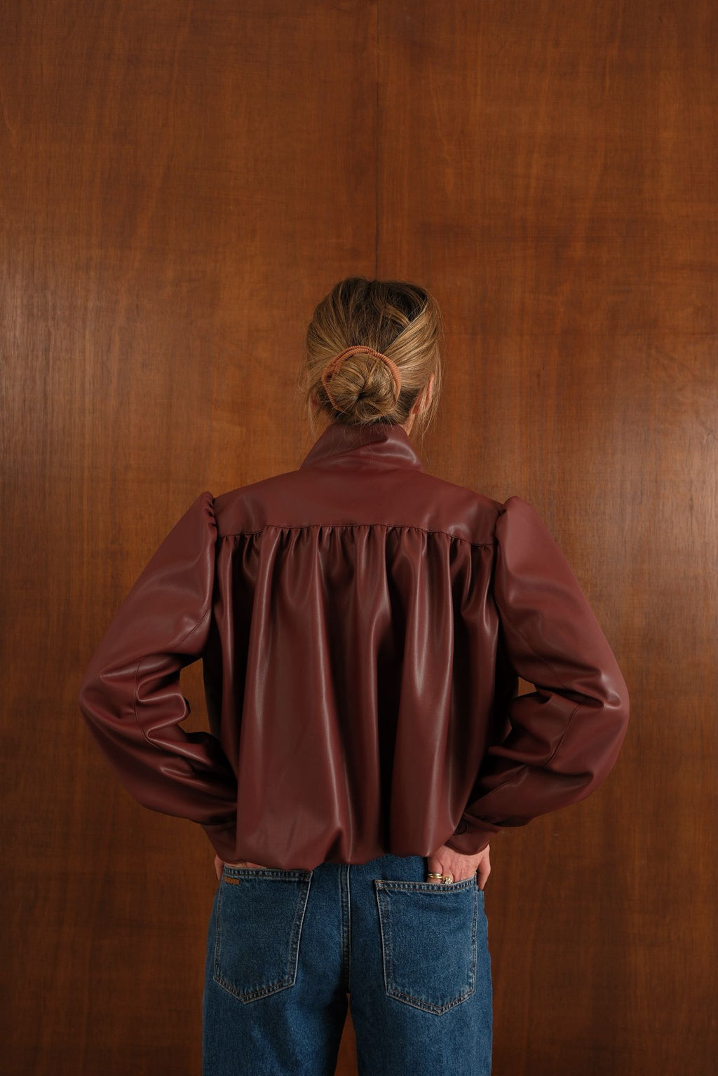 Chaqueta de piel sintética Iris Ladrillo