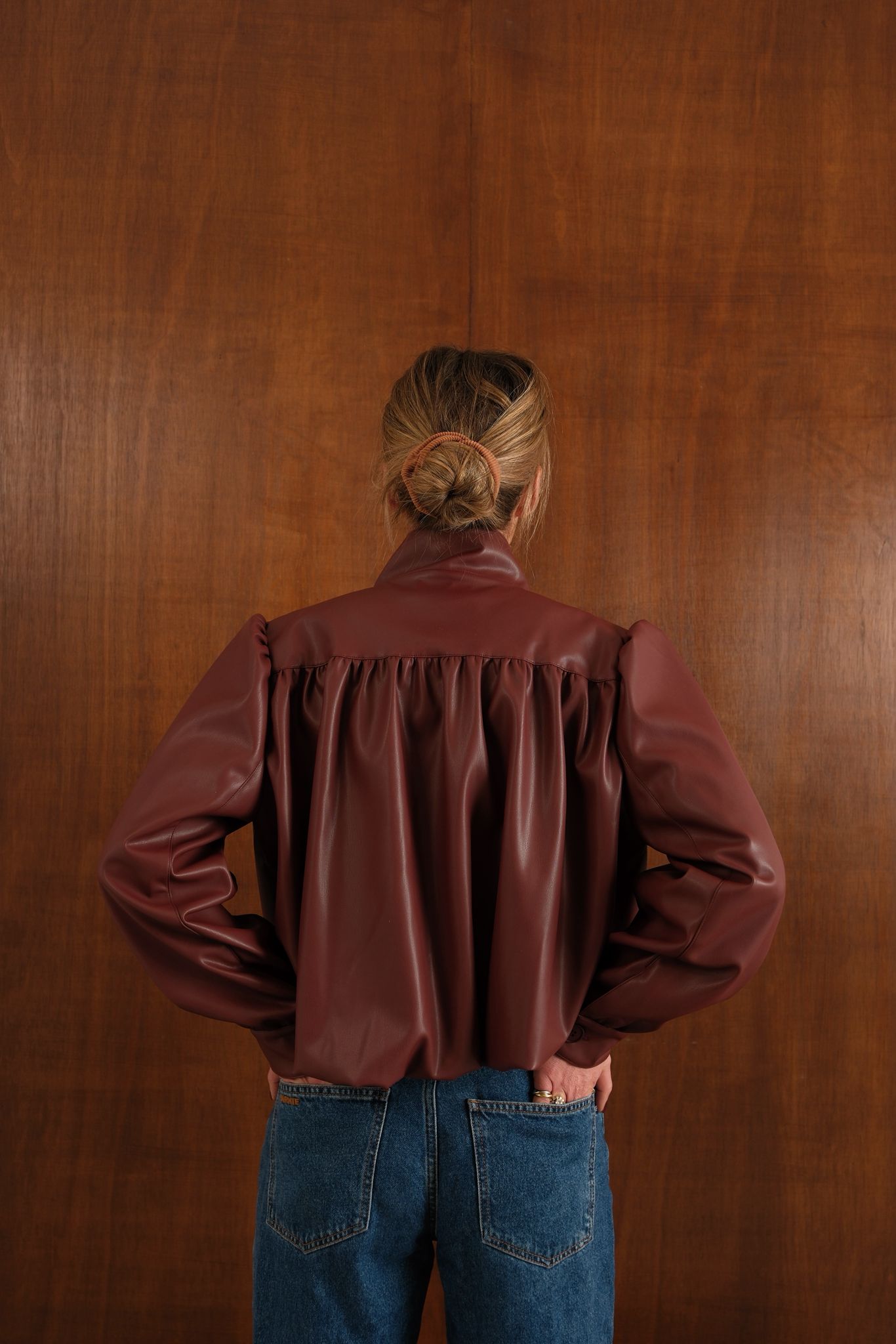 Chaqueta de piel sintética Iris Ladrillo