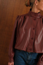 Chaqueta de piel sintética Iris Ladrillo
