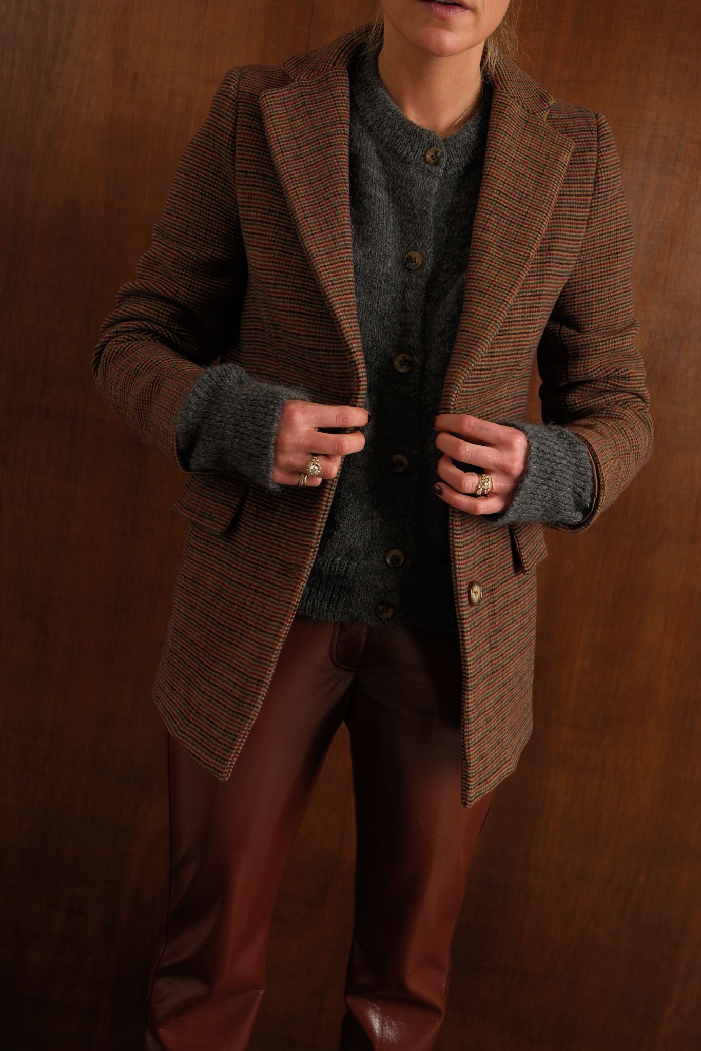 Blazer a cuadros marrón Gaspard