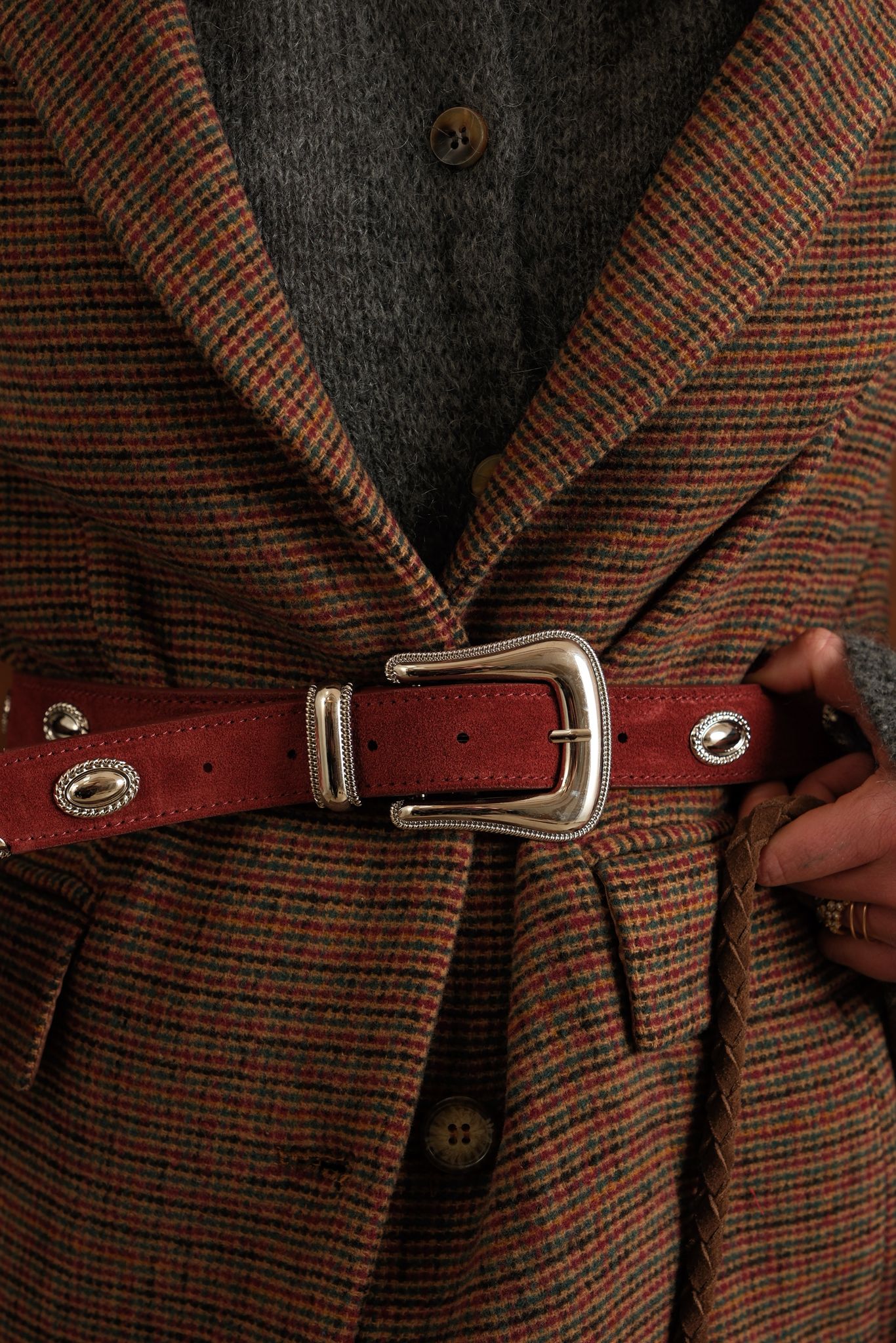 Blazer a cuadros marrón Gaspard