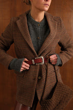Blazer a cuadros marrón Gaspard