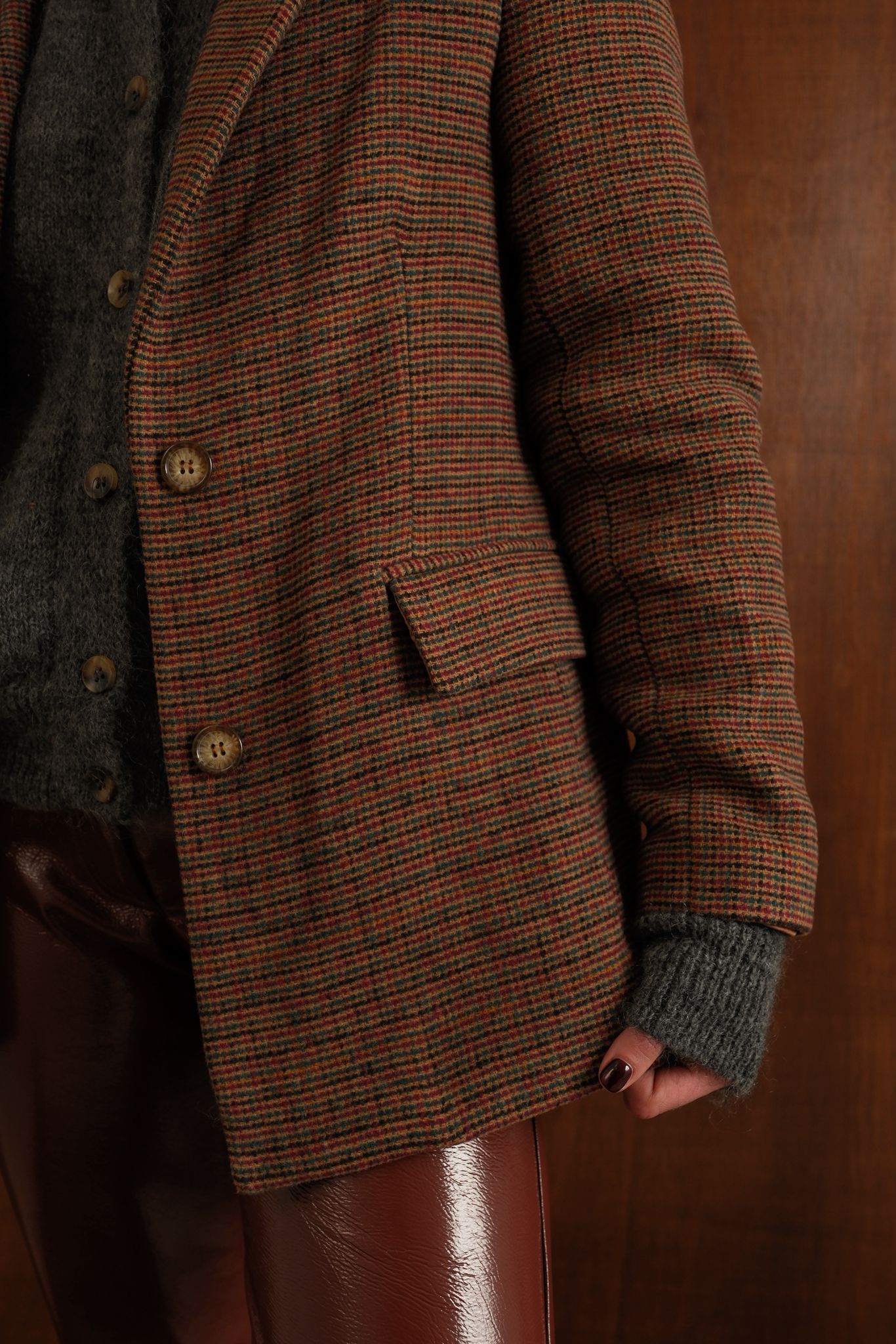 Blazer a cuadros marrón Gaspard